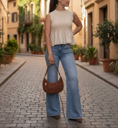 Top Fruncido Peplum