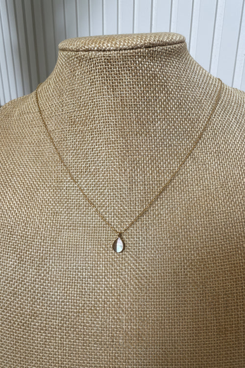 Collar Acero Gota Dorada