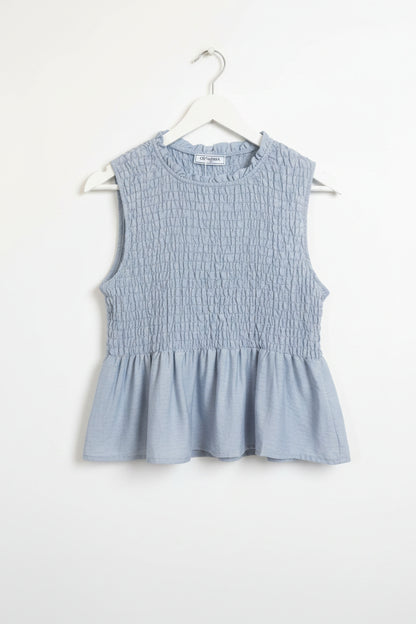 Top Fruncido Peplum