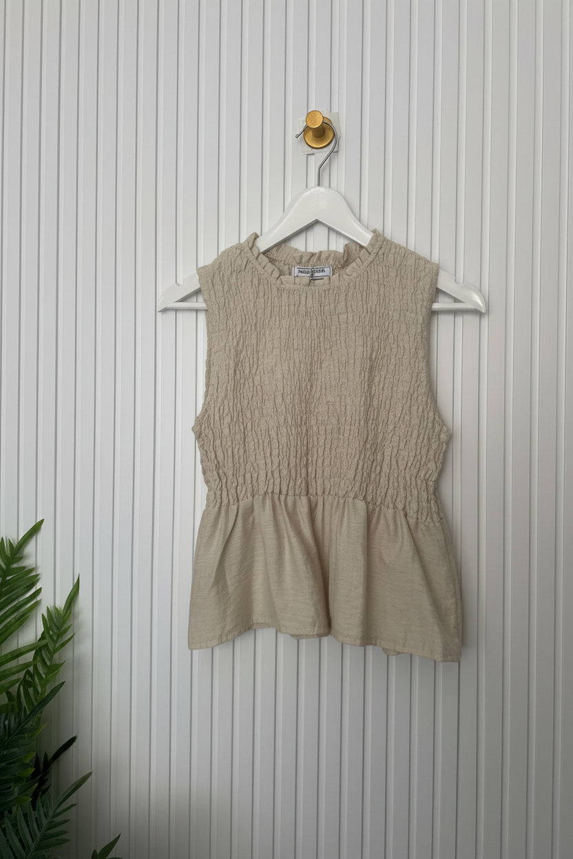 Top Fruncido Peplum
