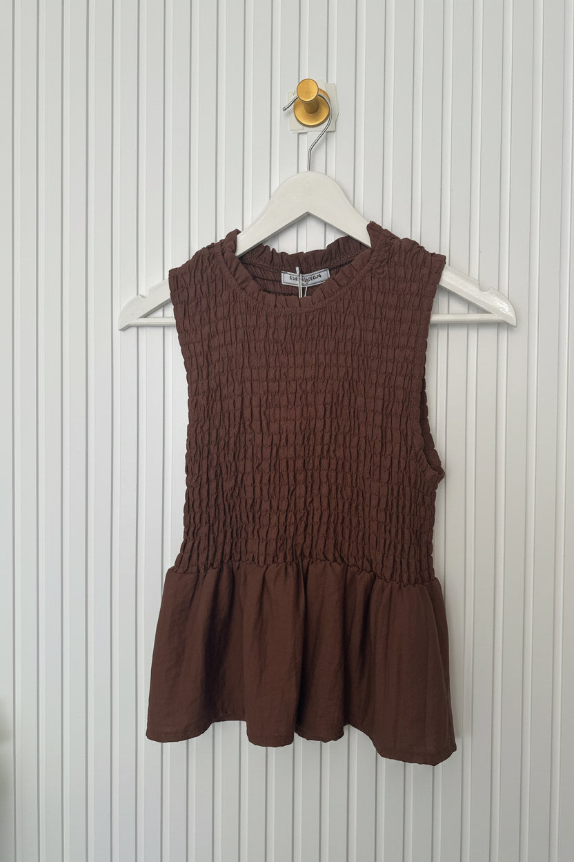 Top Fruncido Peplum